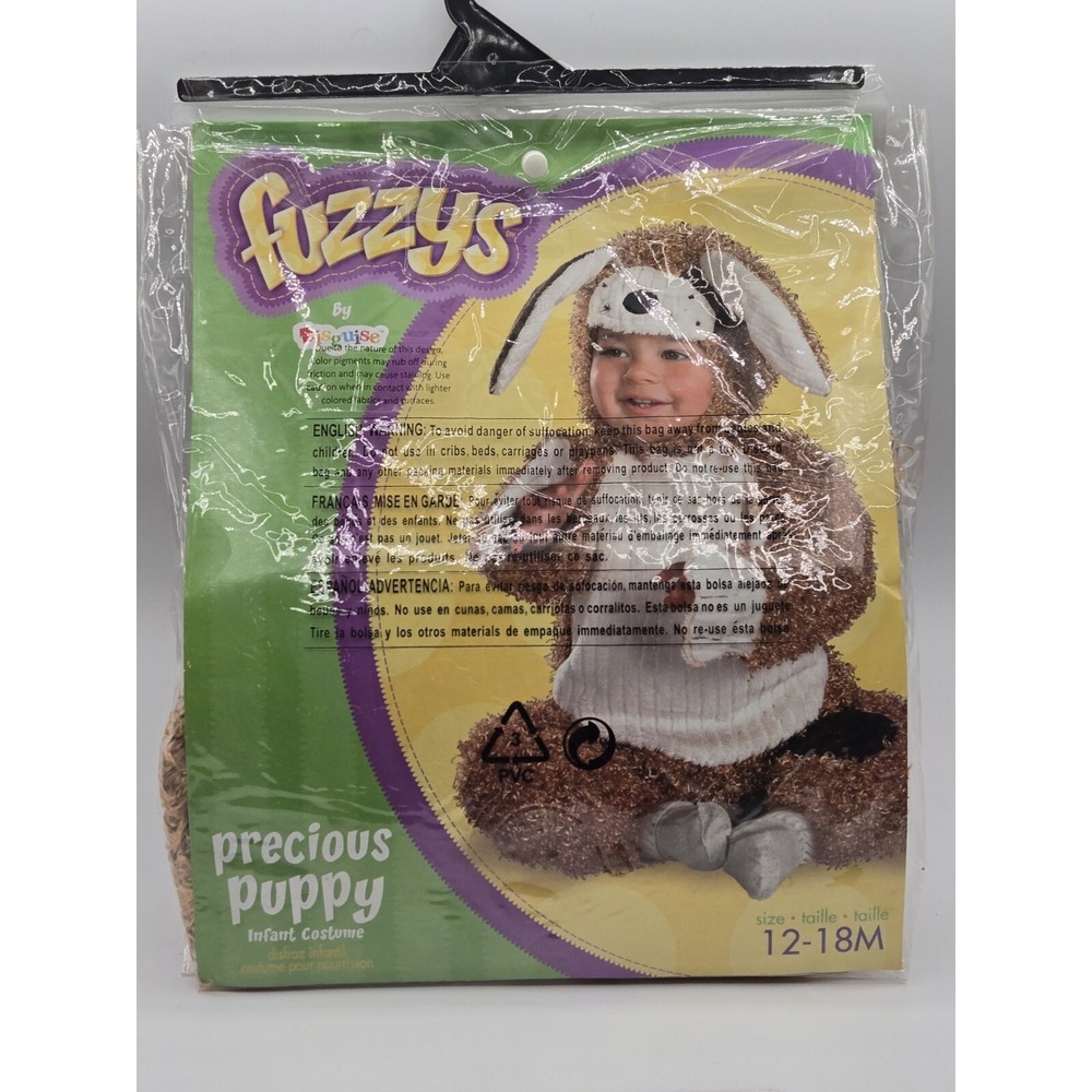 Infant Prescious Puppy Dog‎ Costume Size 12-18M Fuzzys Disguise